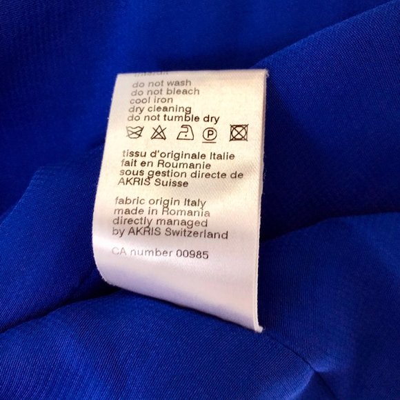 Akris Punto Blue Sleeveless Eyelet Lace Dress - 4 - Picture 8 of 11